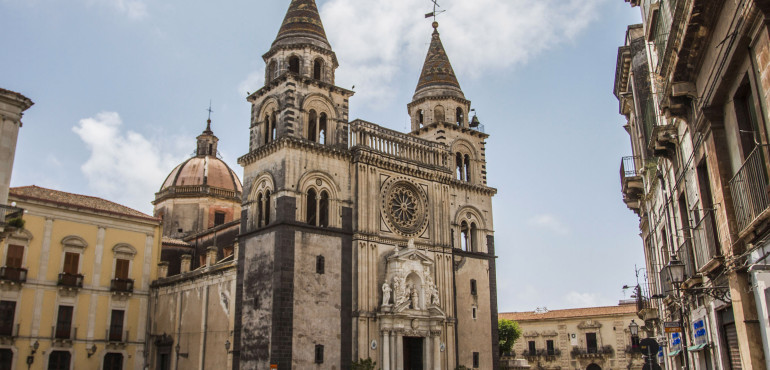 View of the Cathedral of Acireale