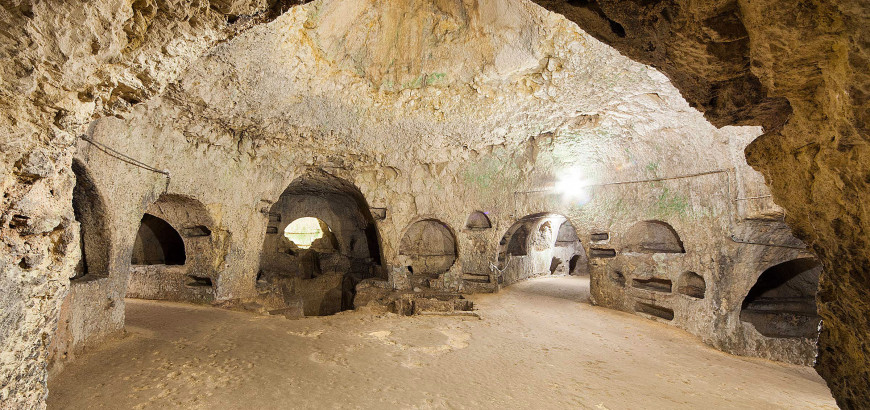 Inside of the catacombs of St John