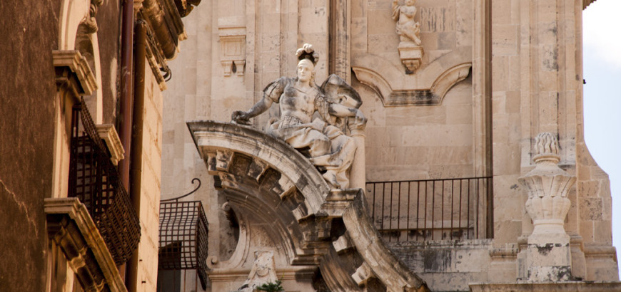 Detail of St. Benedict facade