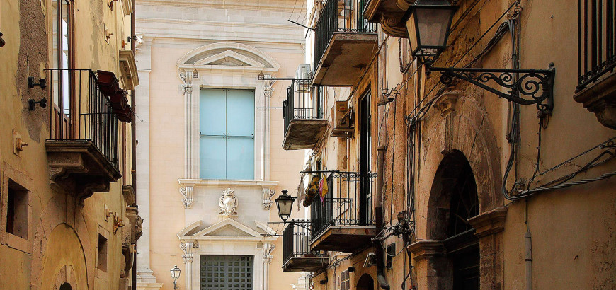 The facade of the church of saint Francesco di Paola