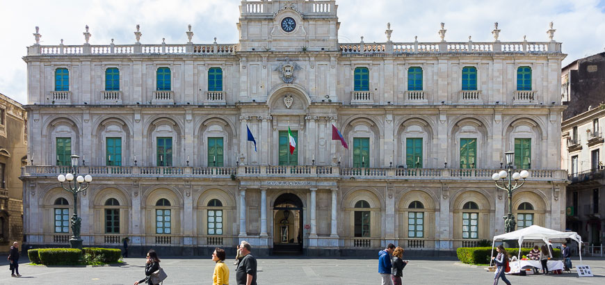 The palace viewed from the square