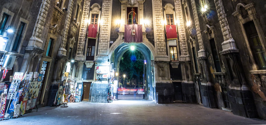 View of the gate from the square