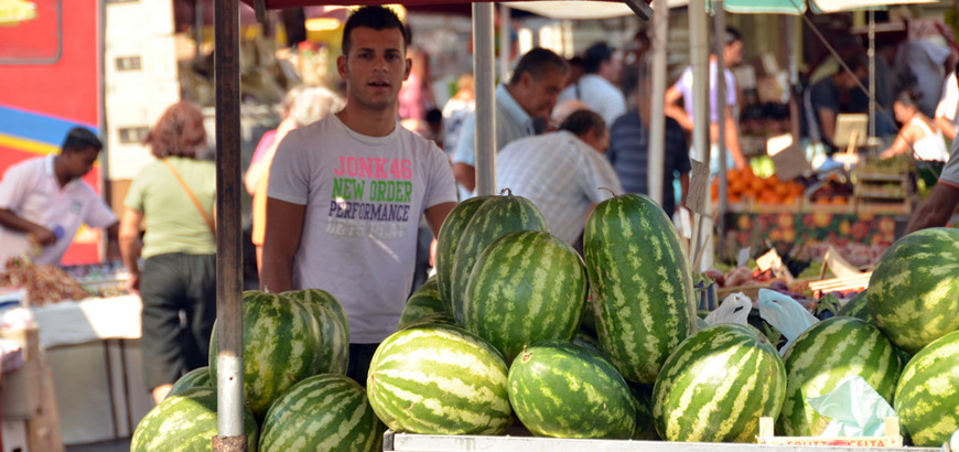 Market stall of piazza Carlo Alberto