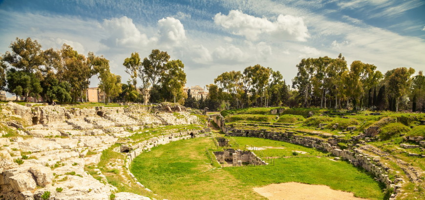 View of the roman amphitheater