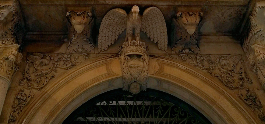 The main entrance