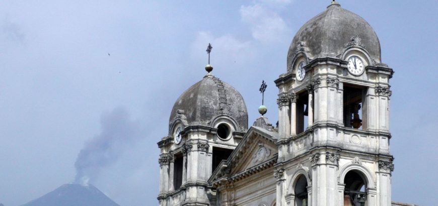 The bell towers of the main church