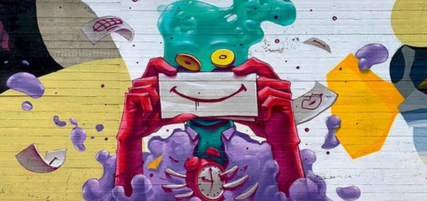 Murales realizzato al campo San Teodoro Liberato