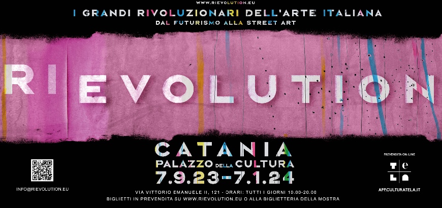 Locandina rievolution catania, dal 7 settembre al 7 gennaio 2024