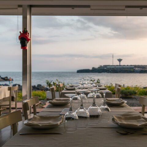 Vista sul mare dal ristorante Andrew's Faro a San Giovanni Li Cuti
